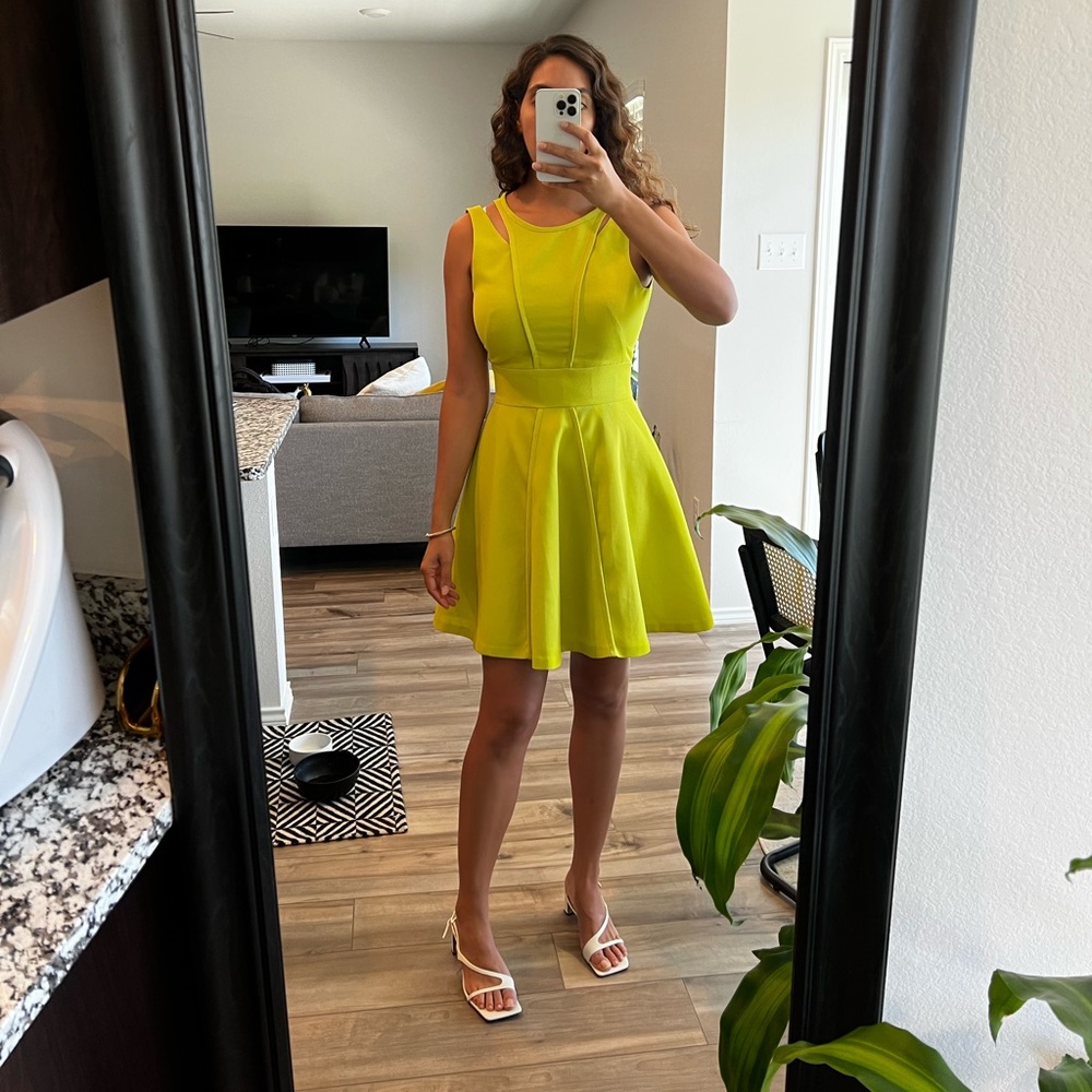 Armani Exchange Yellow Dress